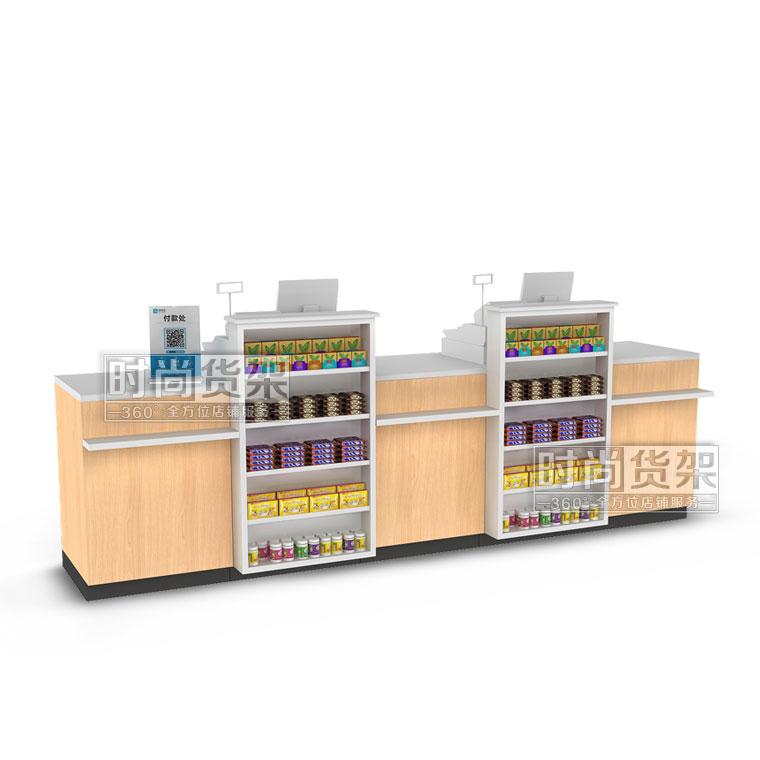 母嬰店組合式收銀臺（紅櫻桃木紋...